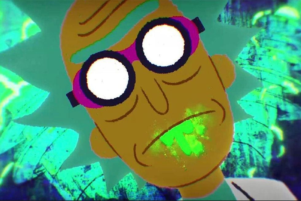 Vaporwave, Cartooned in ‘Rick and Morty’ and ‘Too Many Cooks’