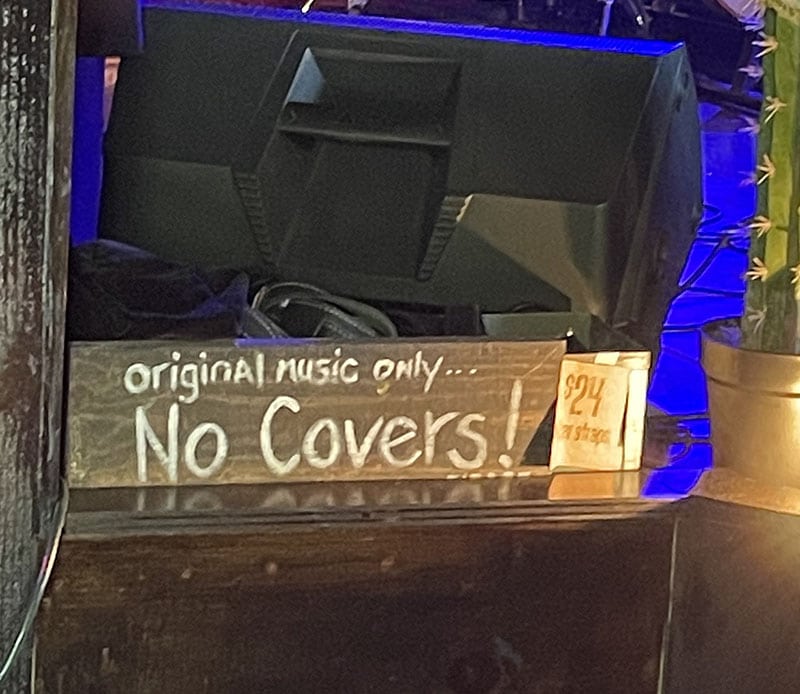 No covers sign