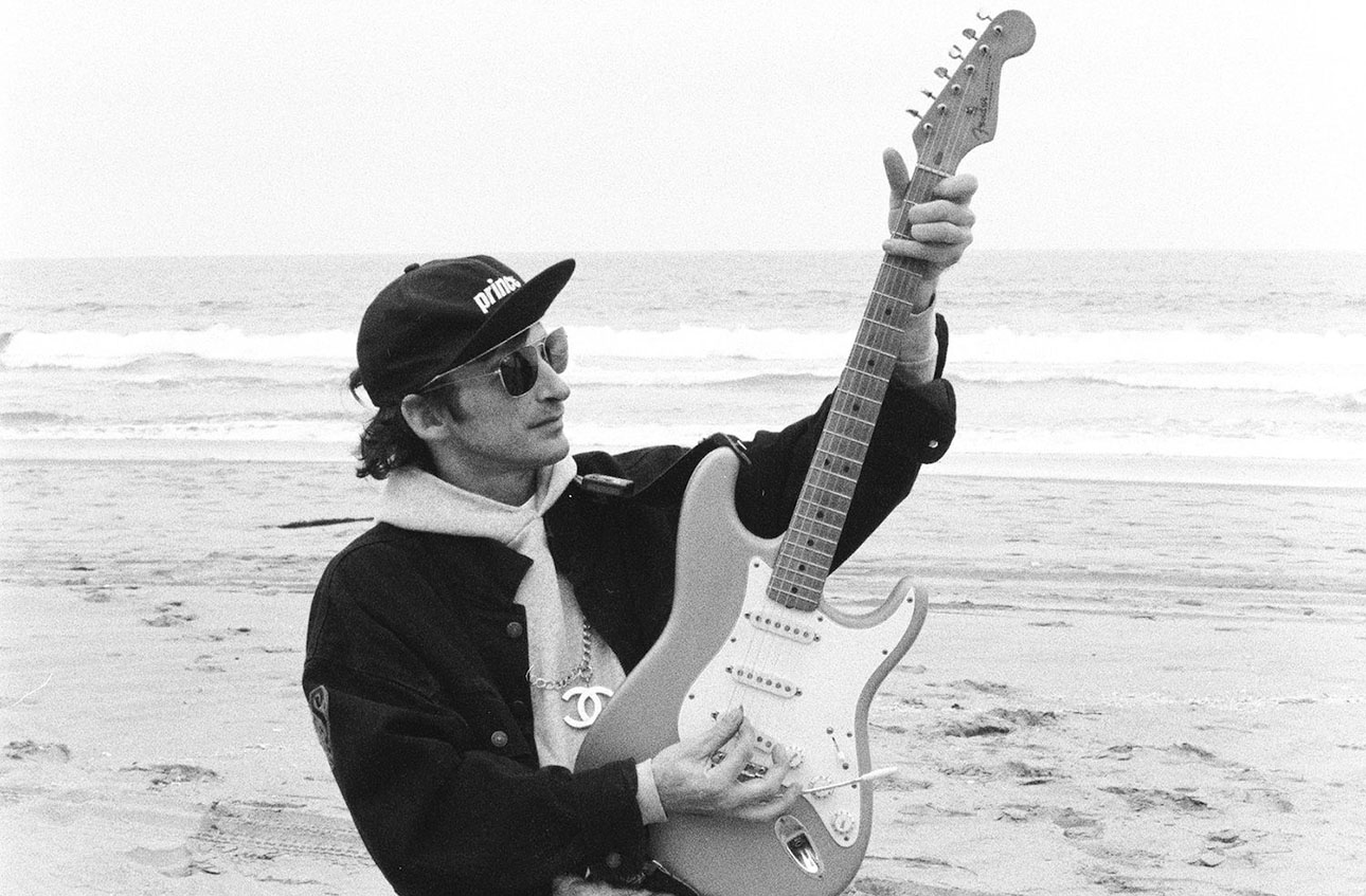 James Calvin Wilsey at the beach Santa Cruz - 1992- photo - Michael Goldberg